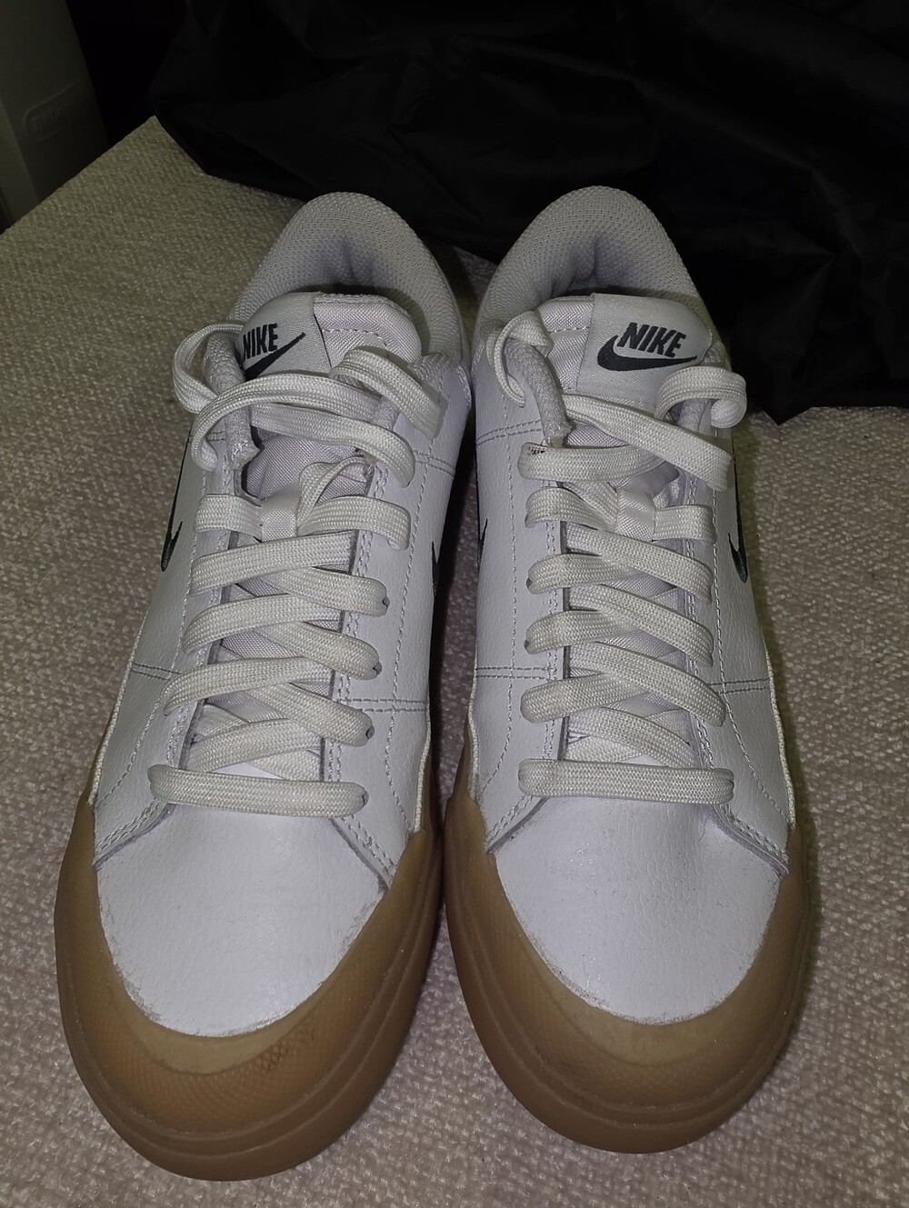 Nike Court Legacy Lift Low Top Lace-Up Sneakers White/Gum FV5526-